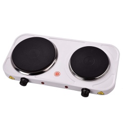 Fornello elettrico COOK2 Melchioni Family, 2 Piastre elettriche indipendenti da 15 cm e 18 cm, Potenza 1000W e 1500W, Fornello campeggio resistente alle temperature con termostato regolabile